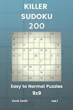 Killer Sudoku - 200 Easy to Normal Puzzles 9x9 Vol.1