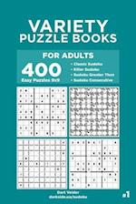 Variety Puzzle Books for Adults - 400 Easy Puzzles 9x9