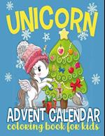 Unicorn Advent Calendar Coloring Book for Kids