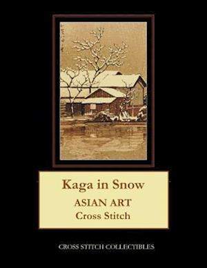 Kaga in Snow: Asian Art Cross Stitch Pattern