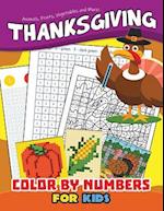 Thanksgiving Color by Number for Kids