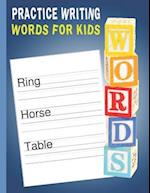 Practice Writing Words for Kids