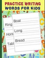 Practice Writing Words for Kids