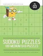 Sudoku Puzzles - 180 Medium 9x9 Puzzles