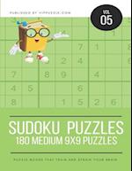 Sudoku Puzzles - 180 Medium 9x9 Puzzles