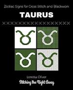 Taurus Zodiac Cross Stitch and Blackwork Pattern Set