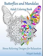 Butterflies and Mandalas Adult Coloring Book