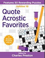 Quote Acrostic Favorites: Features 50 Rewarding Puzzles 