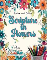 Relax and Color Scripture in Flowers 