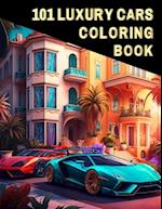 101 Luxury Cars Coloring Book