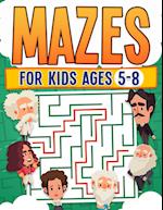 Mazes For Kids Ages 5-8 | Kids Activity Book | Challenging Maze Book For All Levels| Large Print | Great Gift | Paperback 