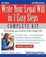 Write Your Legal Will in 3 Easy Steps [With CDROM]