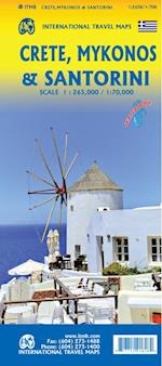 Crete, Mykonos & Santorini, International Travel Maps