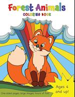 Forest Animals Coloring Book for Kids Ages 4-8! 