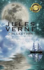 The Jules Verne Collection (5 Books in 1) Around the World in 80 Days, 20,000 Leagues Under the Sea, Journey to the Center of the Earth, From the Earth to the Moon, Around the Moon (Deluxe Library Binding)