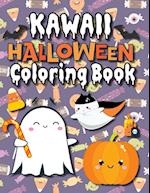 Kawaii Halloween Coloring Book: (Ages 4-8, 6-12, 8-12, 12+) Full-Page Monsters, Spooky Animals, and More! (Halloween Gift for Kids, Grandkids, Adults,
