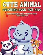Cute AnimalColoring Book  For Kids