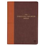 The Spiritual Growth Bible Brown & Tan Faux Leather