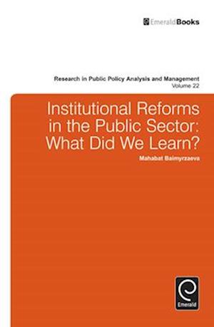 Institutional Reforms in the Public Sector