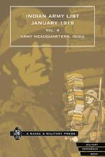 Indian Army List January 1919 - Volume 4
