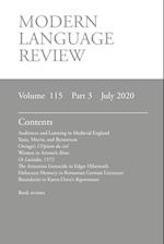 Modern Language Review (115:3) July 2020 