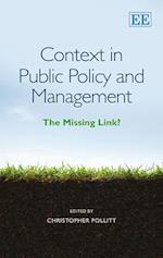 Context in Public Policy and Management