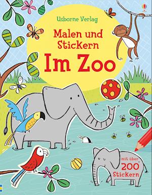 Malen und Stickern: Im Zoo