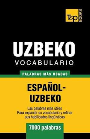 Vocabulario español-uzbeco - 7000 palabras más usadas