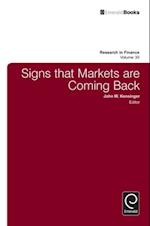 Signs that Markets are Coming Back