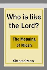 Who Is Like the Lord? the Meaning of Micah