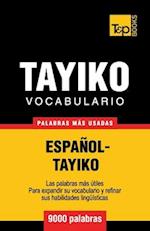 Vocabulario Espanol-Tayiko - 9000 Palabras Mas Usadas
