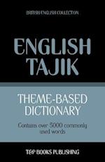 Theme-Based Dictionary British English-Tajik - 5000 Words