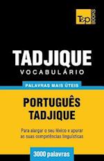 Vocabulário Portuguès-Tadjique - 3000 Palavras Mais Úteis