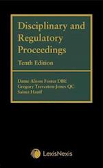 Disciplinary and Regulatory Proceedings