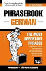 English-German phrasebook and 250-word mini dictionary