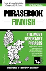 English-Finnish phrasebook and 1500-word dictionary