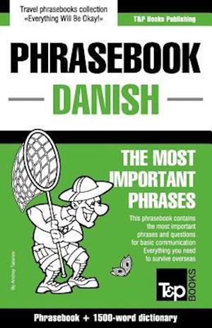 Danish phrasebook and 1500-word dictionary