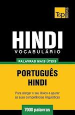 Vocabulário Portuguès-Hindi - 7000 Palavras Mais Úteis