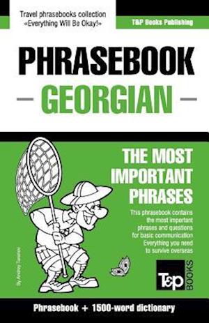 English-Georgian phrasebook and 1500-word dictionary