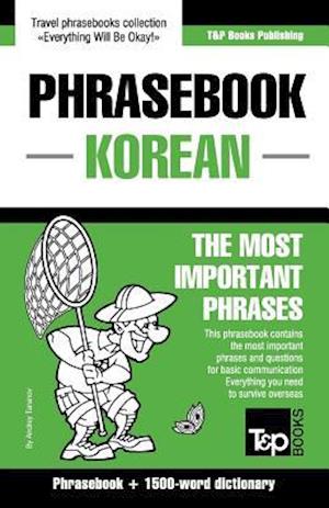 English-Korean phrasebook and 1500-word dictionary