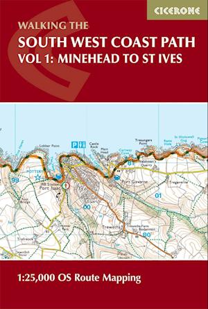 South West Coast Path Map Booklet - Vol 1: Minehead to St Ives