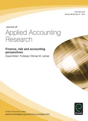 Finance, Risk and Accounting Perspectives