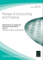 Special Issue on Measuring Risk and / or Applications Thereof