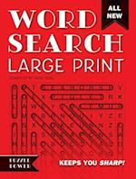 Word Search Large Print (Red)