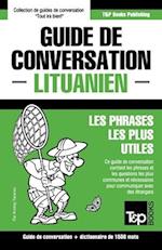 Guide de conversation Français-Lituanien et dictionnaire concis de 1500 mots