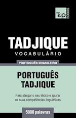 Vocabulário Português Brasileiro-Tadjique - 5000 Palavras
