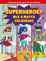 Superheroes Mix and Match Colouring Fun