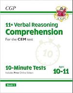 11+ CEM 10-Minute Tests: Comprehension - Ages 10-11 Book 2 (with Online Edition)