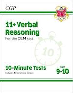 11+ CEM 10-Minute Tests: Verbal Reasoning - Ages 9-10 (with Online Edition)