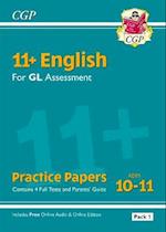 11+ GL English Practice Papers: Ages 10-11 - Pack 1 (with Parents' Guide & Online Edition)